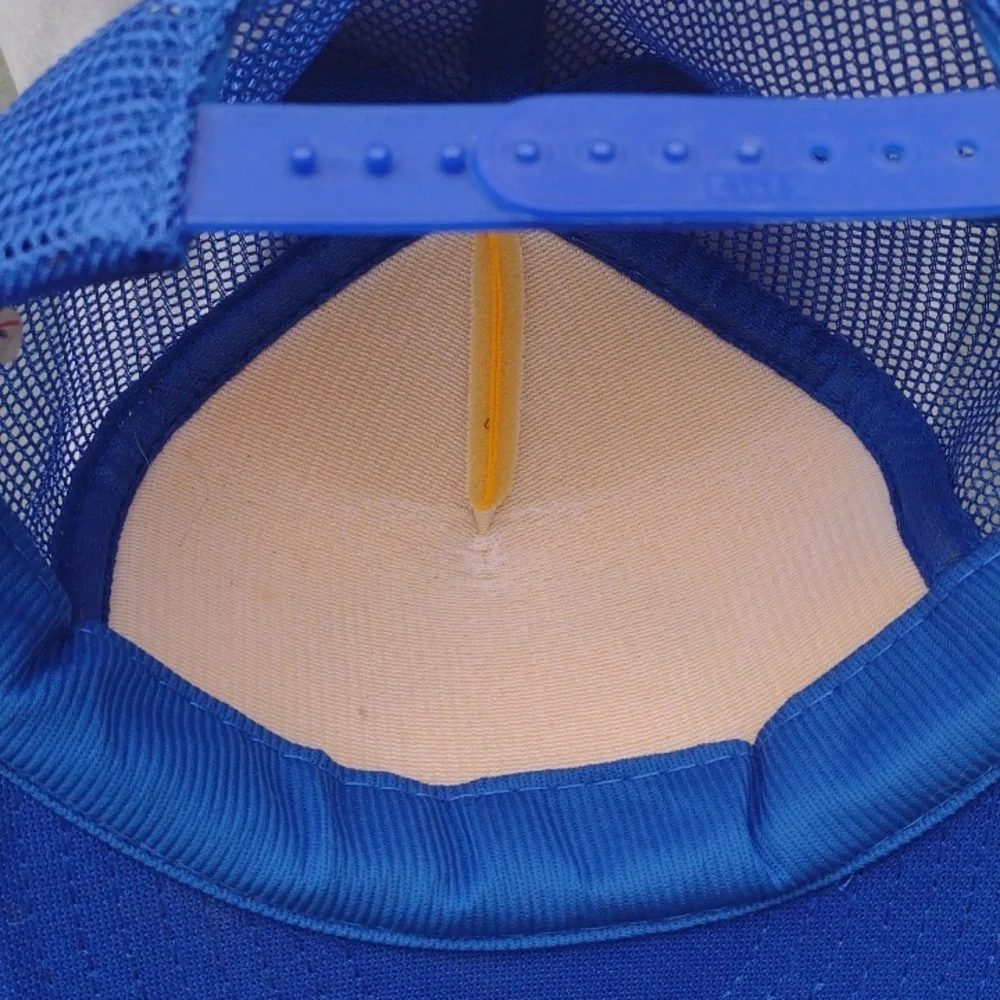 Vintage Otto Foam Blue Yellow Mesh Snap Back Cap Red Bluff 1250